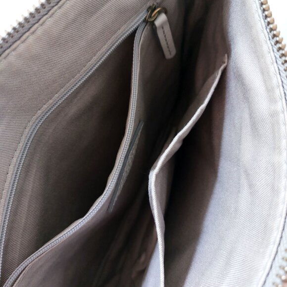 Fossil Pebbled Leather Flat Crossbody Bag, Light Grey Similar to Roots - Picture 8 of 8